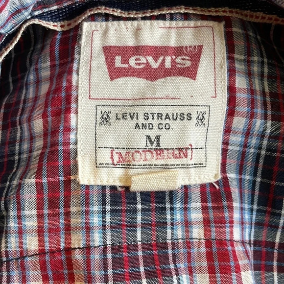 Levi’s men’s western short sleeve pearl snap shirt size medium - Picture 6 of 7